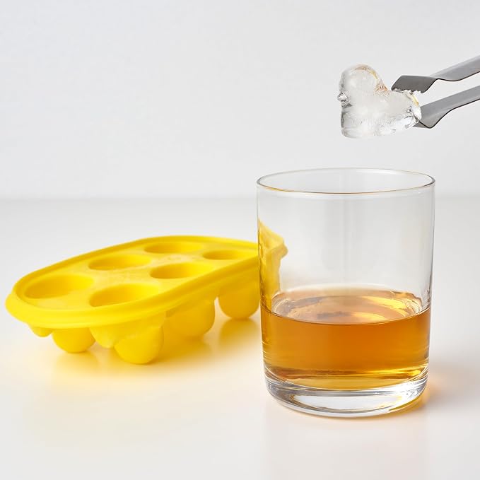 TrueZoo Quack the Ice Duck Ice Cube Tray, Easy Release Silicone Mold for Whiskey, Cocktails, Iced Tea, Jello Shots, Chocolates, Frozen Treats, Novelty Kitchen & Home Bar Gifts, Set of 1, Yellow