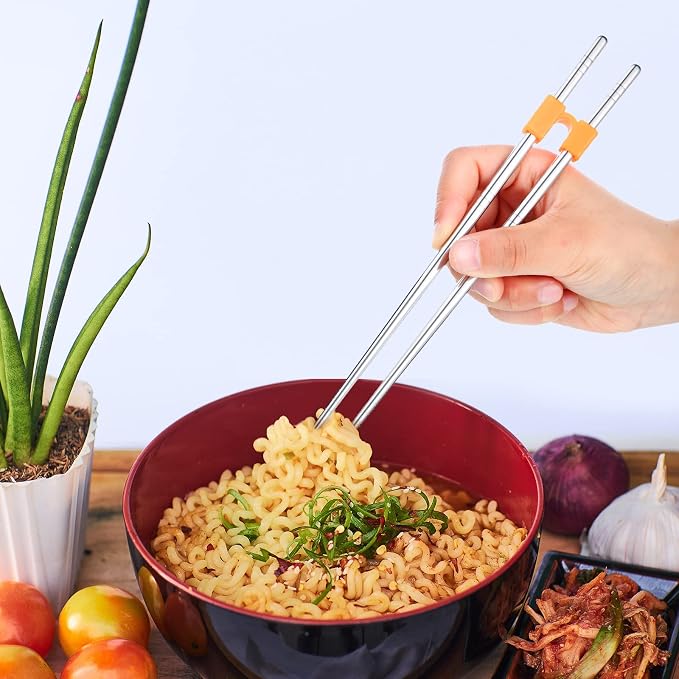 5 Pairs Reusable Chopsticks Helpers Training Chopstick for Beginner Replaceable Practice Chopsticks Non-slip Training Chopstick for Adults Learner(Stainless Steel,Silver)