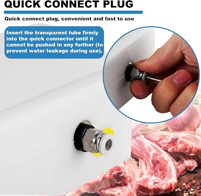 MXBAOHENG Electric Meat Injector Gun Pump with Hose, Marinade Syringe Kit | for BBQ, Turkey Pork Beef, w/ 10 Stainless Steel Needles for Home Kitchen & Outdoor Grilling, 50W