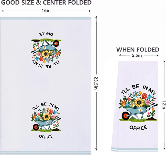 LXOMILL Gardening Gifts for Women, Funny Kitchen Towels for Plant Lovers