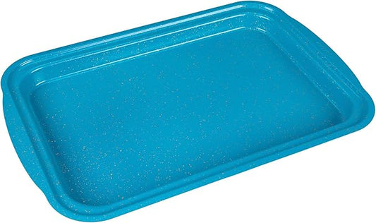 casaWare 17.5 x 12 x 1-Inch Cookie Sheet with 1.5-Inch Handles, Ultimate Series Commercial Weight, Ceramic Non-Stick Coating (Blue Granite)