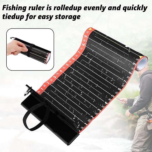 VioraWhite 2 Pcs 53 Inch Fish Ruler Fish Measuring Tape Fishing Ruler with Bump Board Waterproof Fishing Measurement Tool for Boat, Kayak, Coolers, Yacht and Workbench