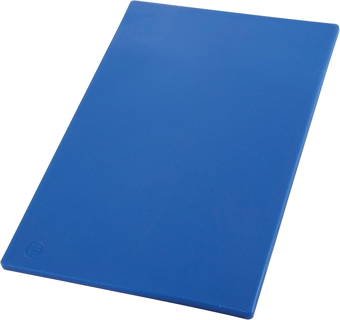 Winco 12" x 18" Blue Heavy-Duty Cutting Board (Set of 6) | Dishwasher safe, Stain resistant, Minimizes dulling, Great for Charcuterie, Cheese, Appetizers and Buffet Displays