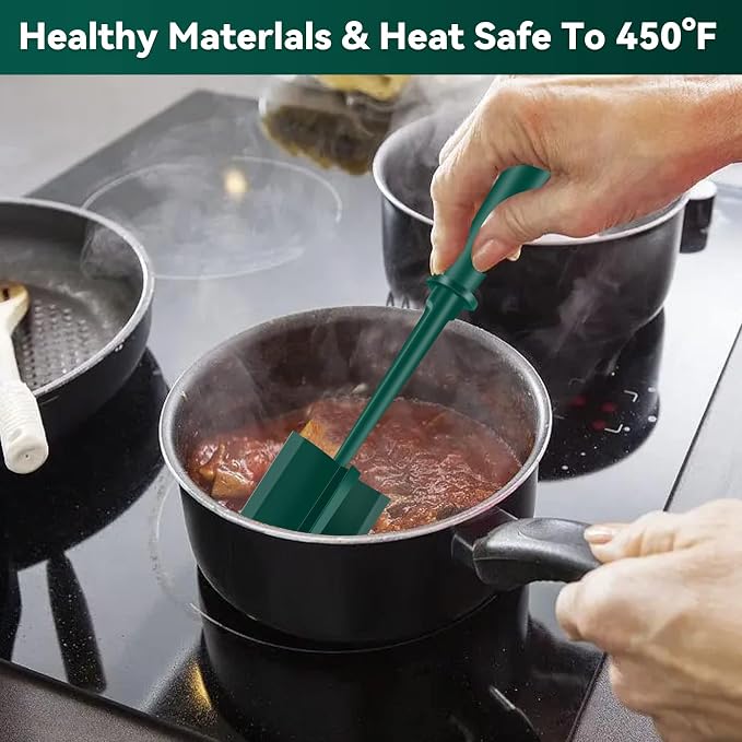 Meat Chopper,Hamburger Chopper,Beef Masher,Heat Resistant Meat Masher Tool for Hamburger Meat,Premium Heat Resistant Meat Chopper Utensil,Nylon Ground Beef Chopper Tool and Meat Fork（Green)…