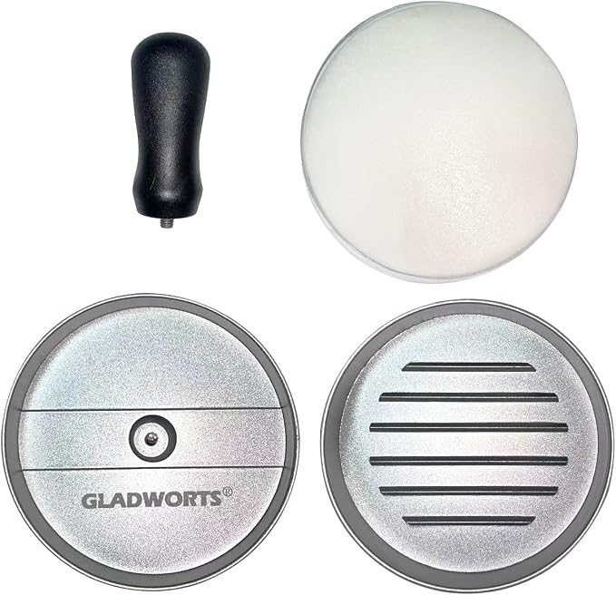 Hamburger Press Patty Maker Cast Aluminium + 100 Non-Stick Papers, Quarter Pound Burger Press Metal Burger Mold Presser, 1/4 lb, 4.5 inch