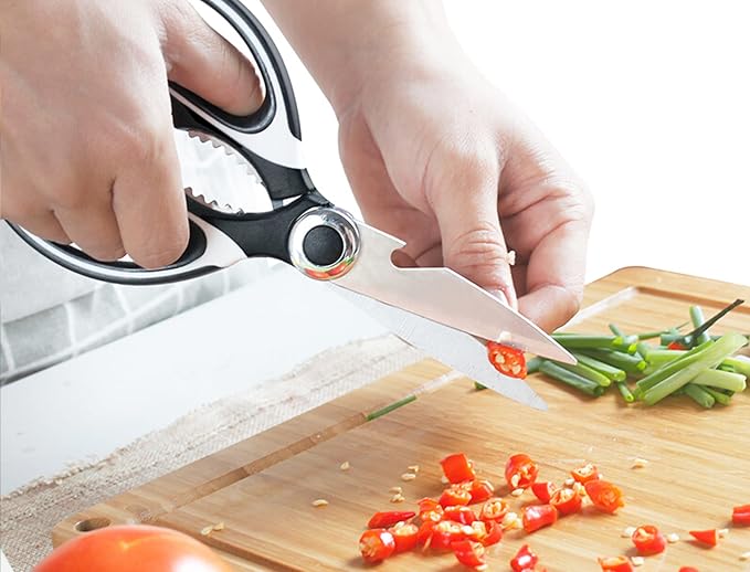 Kitchen Scissors 2 Pack Shears All Purpose Heavy Duty Sharp for Food | Multipurpose, Utility Sharp, Dishwasher Safe, For Poultry, Meat, Vegetable