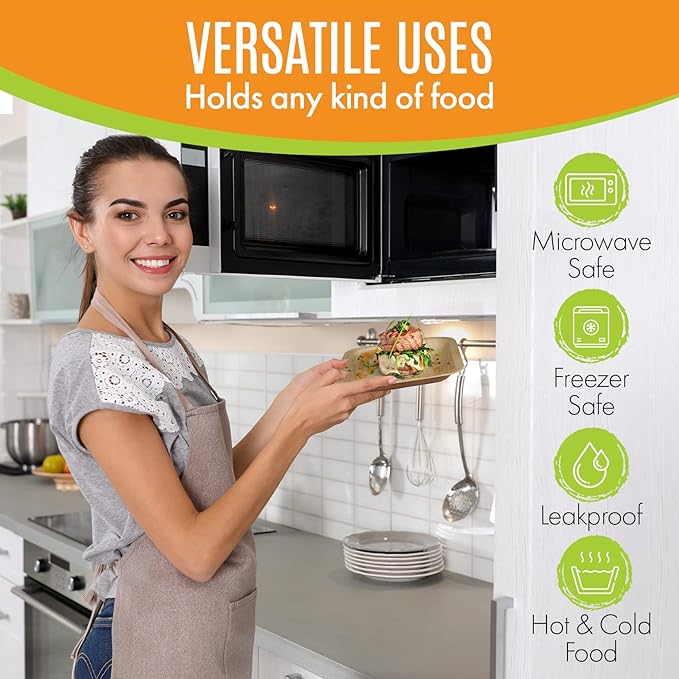 Raj Palm Leaf Plates Bulk [50-Pack] 10" & 7" Square Plates (100 CASES - 5000 PACK) like Bamboo plates Disposable, Strong, Decorative Compostable Tableware for weddings, Lunch, Dinners