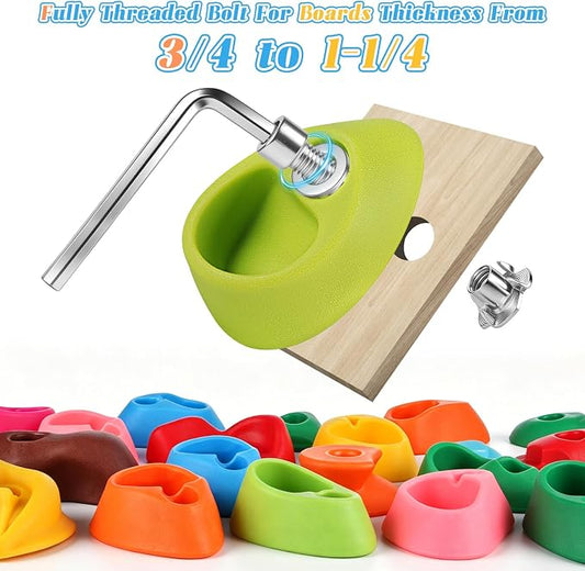 20 PCS Rock Climbing Wall for Kids,Rock Wall Climbing Holds,Adults Climbing Wall Grip Kits Holds Up to 230 lbs for Outdoor Indoor Home Playground Climbing Wall Holds