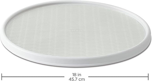 Copco Basics Non-Skid Lazy Susan for Under Sink and Cabinet Storage, 18 Inch, Crystalline