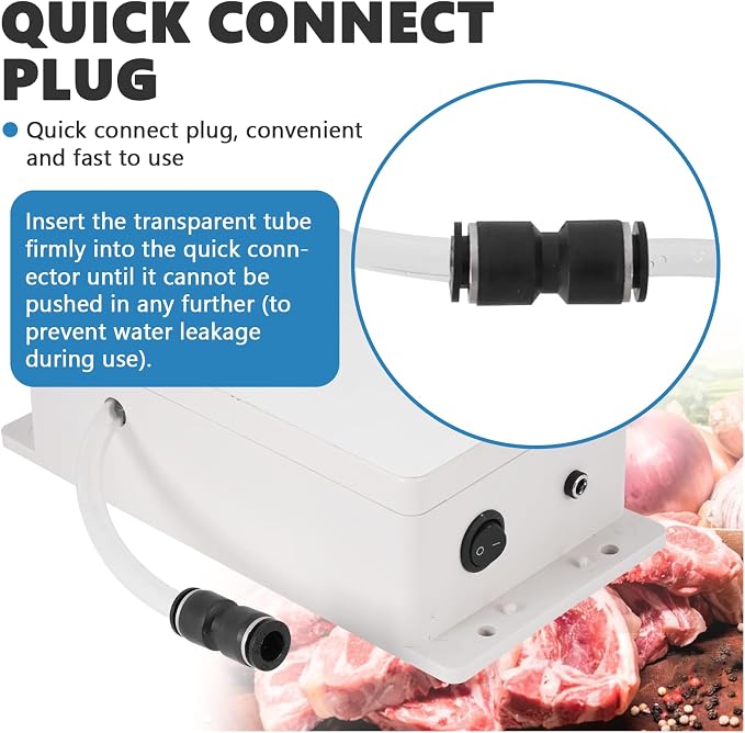 MXBAOHENG Electric Meat Injector Gun Pump with Hose, 70W Marinade Syringe | w/ 10 Stainless Steel Needles for Home Grilling, Family Parties & Outdoor Cooking Turkey, Pork, Beef