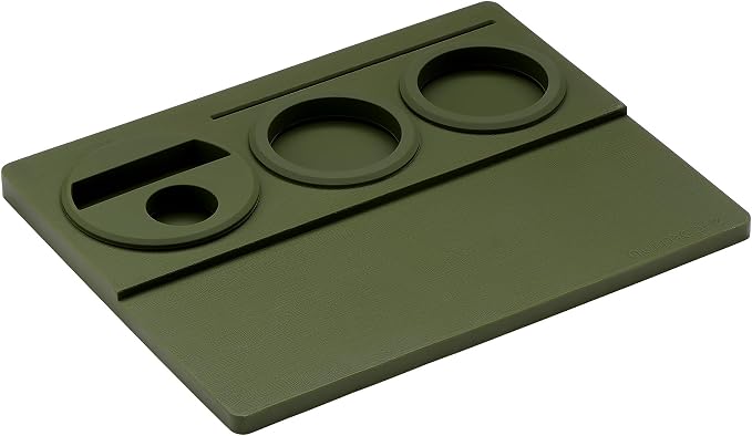 Normcore Espresso Tamping Mat, Silicone Tamper Mat, Espresso Accessories Tool for Baristas, Food Grade Non-Slip Silicone, 9.5 Inch x 7.5 Inch, Dark Green