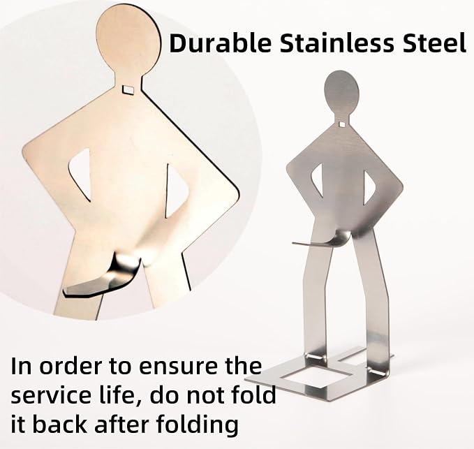 2 PCS Funny BBQ Stand Man Hot Dog Holder-Reusable Stainless Steel Hotdog and Sausage Stand-Portable Hot Dog Roaster-BBQ Grill Accessories-Ideal for Novelty Party and Camping Gifts