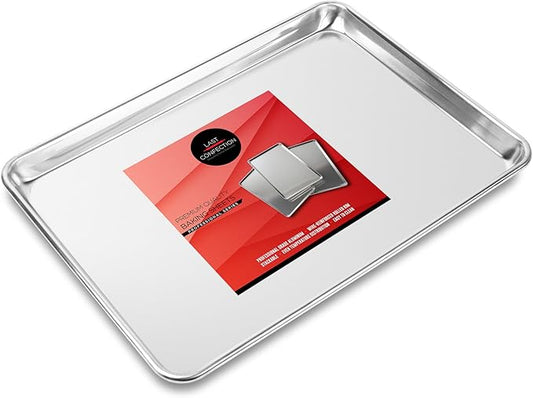 Last Confection 6 Cookie Baking Sheets 13" x 18" - Rimmed Aluminum Jelly Roll Trays - Half Sheet Pans
