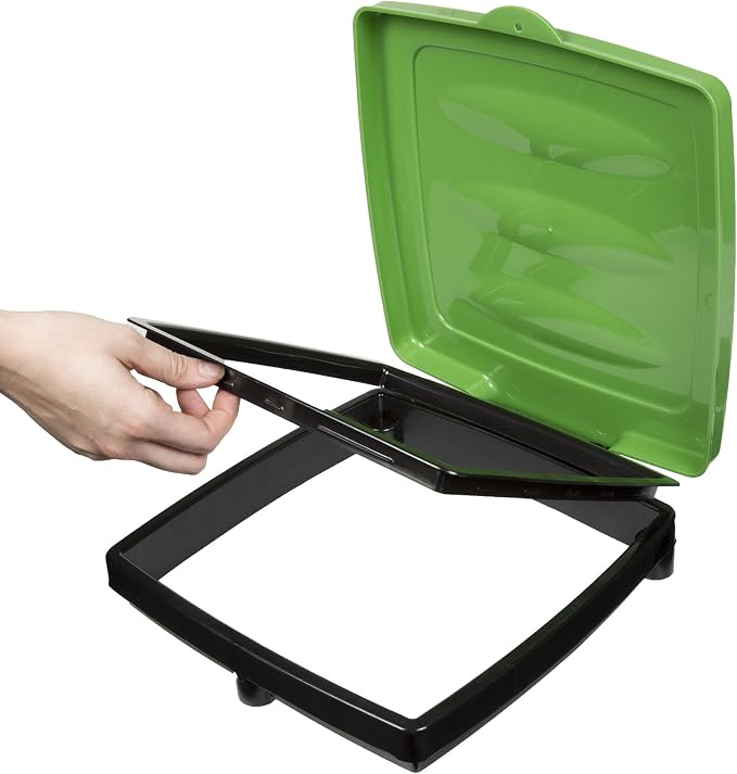 Portable Trash Bag Holder – Collapsible 13-Gallon Garbage Bin for Indoor/Outdoor Use, Camping, Recycling, and Parties – Durable Plastic Trash Can by Wakeman Outdoors (Green)
