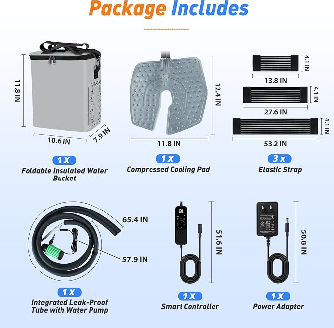 Ice Machine for Knee After Surgery – 19 QT (18L) Cold Therapy System with Timer, 5 Speeds – Circulating Cold Water for Knee, Back, Shoulder Pain Relief & Post-Surgery Recovery (Dad Gifts & Mom Gifts)