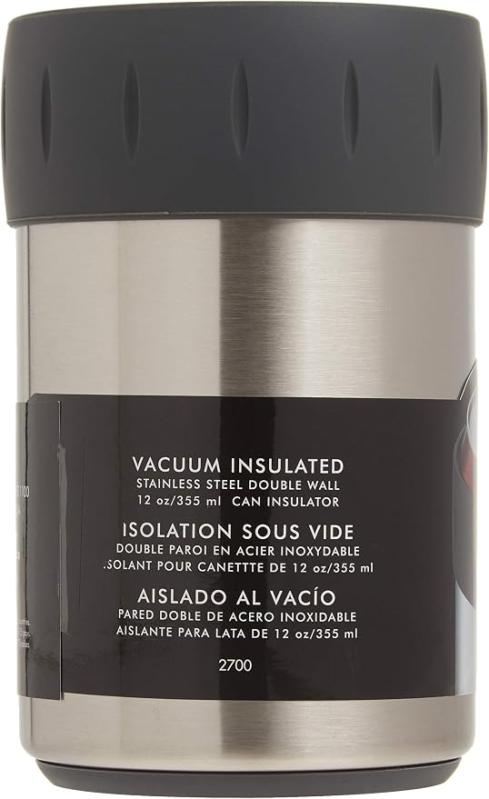 THERMOS Stainless Steel Can Insulator | 12 Ounce | Vacuum Insulated | Sweat-Proof | Pack of 6