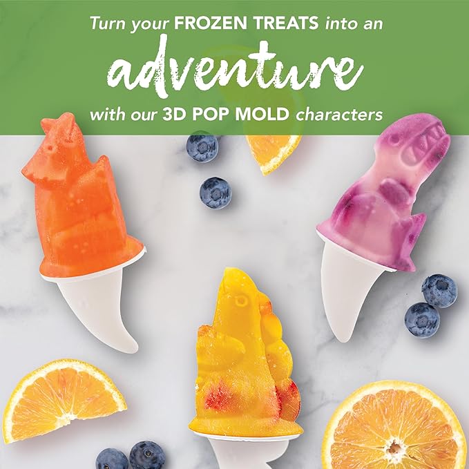 Tovolo, Freezer Pop Molds Dinos Set 4, 1 Count