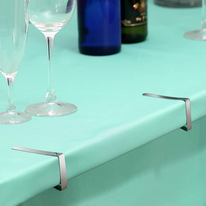 Ponure 12 Pack Tablecloth Clips - Heavy Duty Picnic Table Clips, Stainless Steel Table Cloth Cover Clamps, Table Cloth Holders Ideal for Restaurant Picnics Marquees Weddings Graduation Party