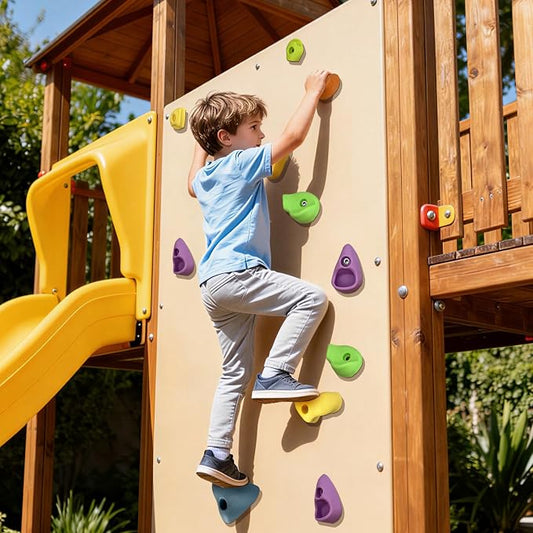 45 PCS Rock Climbing Wall for Kids,Rock Wall Climbing Holds,Adults Climbing Wall Grip Kits Holds Up to 230 lbs for Outdoor Indoor Home Playground Climbing Holds（Pastel Color）