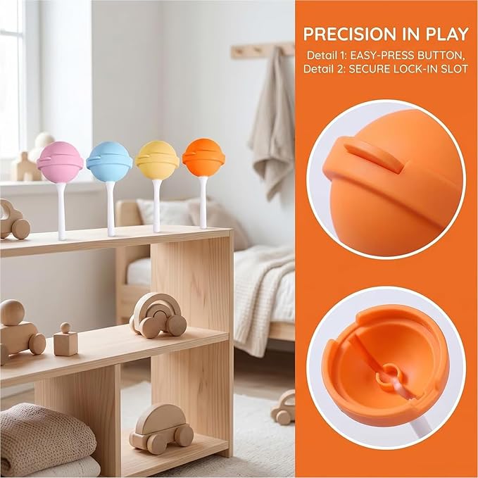 Silicone Lollipop Ice Cream Maker Molds, 2026 New Funny Lollipop Ice Pop Mold, Colorful DIY Ice Pop Maker for Summer Parties, Creative Sphere Ice Pop Mold for Home (4 Set)
