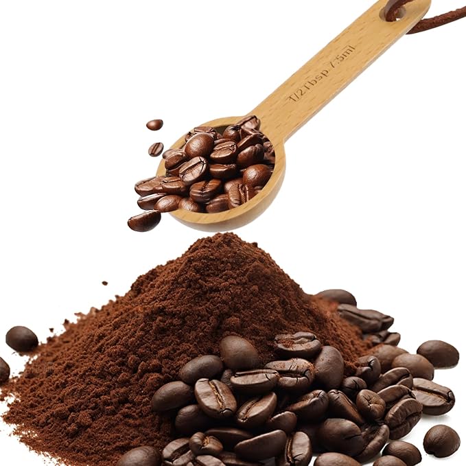 2pcs 7.5ml Wood Measuring Spoon and Scoop Wooden Tablespoon 7.5ml Measuring Scoop 1/2 TBSP Retro Coffee Spoons for Dry Ingredients Ground Tea Spice (Wood Color, 1/2TBSP)