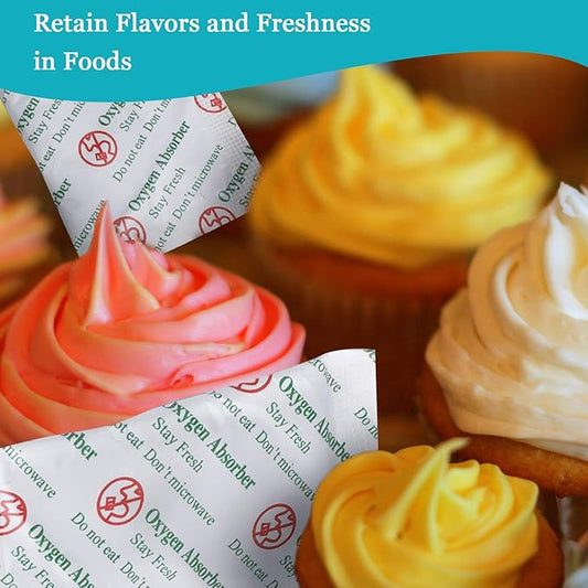 VacYaYa 2000CC(30-Pack) Food Grade Oxygen Absorbers Packets for Home Made Jerky and Long Term Food Storage, Stored in Vacuum Bag and 3 Times Oxygen Absorption Capacity