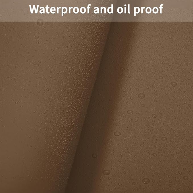 Leather Table Cover,1.8mm Thick,12x45 Inch Desk Cover,Dresser Cover Top,Dresser Protector Top,Dresser Cover,End Table Cover.(Mud Color+Champagne Gold,12x45)