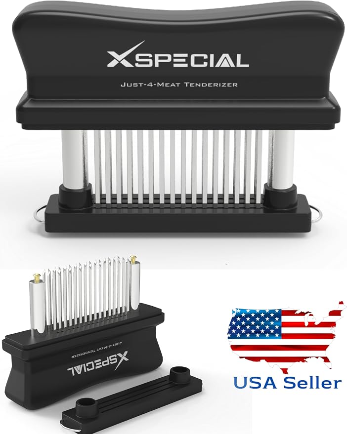 48-Blade Meat Tenderizer Tool – Stainless Steel, Detachable Design | Ultra-Sharp Needle Design Tenderizes Any Cut in Seconds – Rust-Resistant & Built to Last