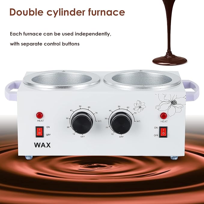 NEWTRY 200W Chocolate Tempering Machine w/2 Tanks Professional Commercia Chocolate Melter for Home, Restaurant Cocoa Butter Substitute Only for Melting Butter, Handmade Soap, Beauty Wax etc