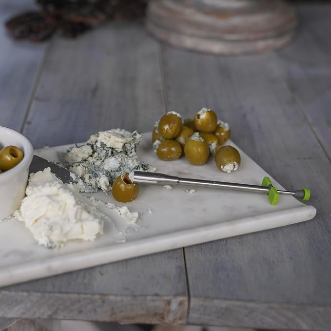 Fox Run Stainless Steel Olive Stuffer Tool, 5.5" Blue Cheese Olive Maker