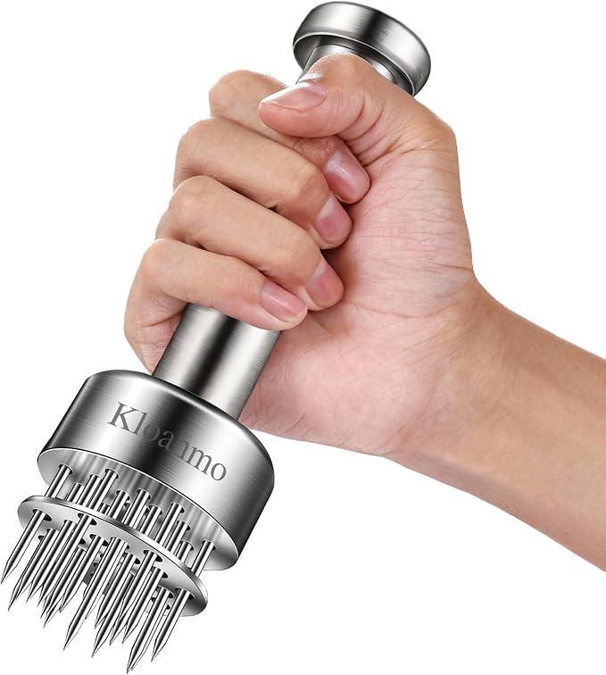 Stainless Steel Meat Tenderizer Tool, 21 Sharp Needles, Meat Piercing, Tenderizing Steak, Beef, Chicken, Pork, Barbecue, Marinating, Small Meat Grinder