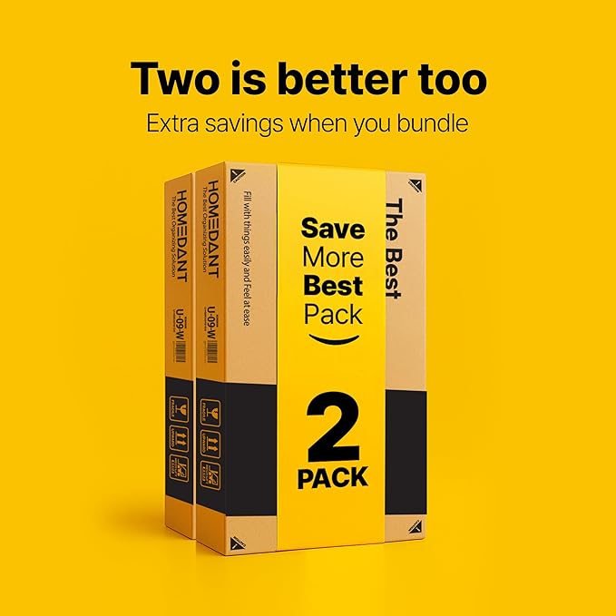 HOMEDANT 5 Tier White Storage Shelves Adjustable Laminated Boltless Garage Metal Shelving Unit Heavy Duty Utility Rack Shelf Warehouse Pantry Closet Kitchen 35.9" W x 16.2" D x 71.3" H White 2Pack