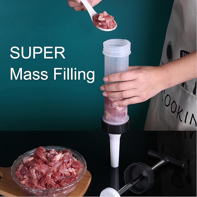 Sausage Meat Filling Machine, Simple Hand-Made Sausage Making Machine, Sausage Stuffer With 3 Stuffing Tubes, Used To Make Sausages Of Different Sizes, Fast Sausage Making Tools