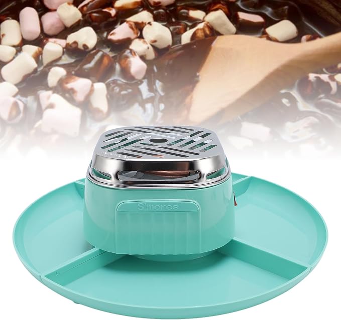 Diydeg Smores Maker, Tabletop Indoor Electric Roaster, Multifunctional Chocolate Melting Pot with 4 Detachable Trays and Roasting Forks for Party and Gathering (US Plug 120V)