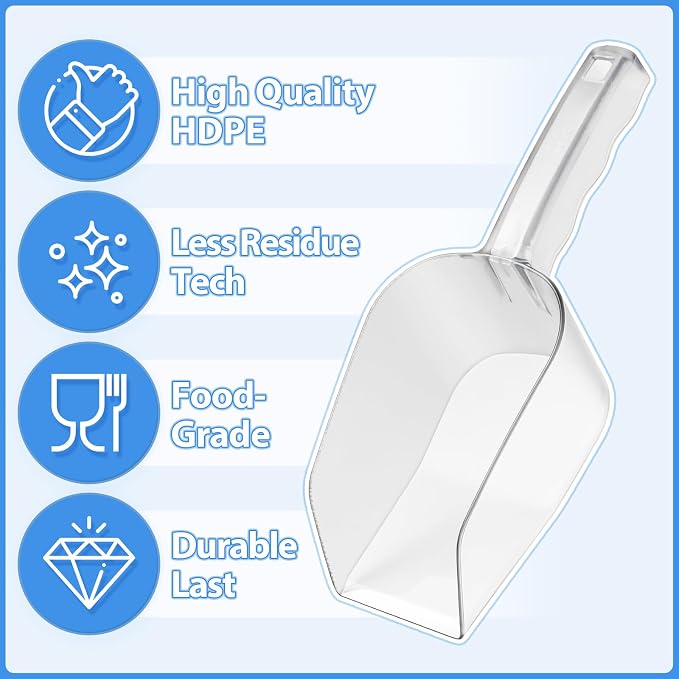 Small Freeze Dryer Scoop, Tray Fit Plastic Scoop for Freeze Dryer Accessories & Freeze Dried Food Handling, Durable Food Safe Dispenser (Fit Small Tray)