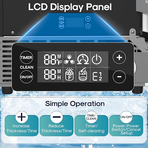 ICEPURE 15" Under Counter Ice Maker with Filter and Drain Pump, WiFi Control, ETL FCC, 90lbs/24H, Self-Cleaning, Smart Reminder, 24H Timer, Freestanding for Home Residential Commercial Stainless Steel