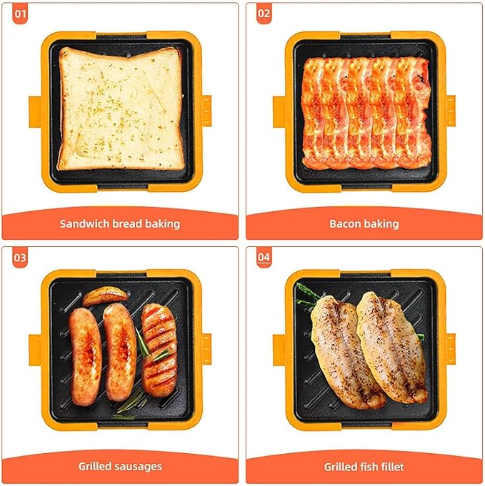 Sandwich Maker Nonstick No Power Required Quesadilla Snacks Bread Cooker | Kitchen Bread Press Sandwich Maker Heat-Resistant Portable Breakfast Quesadilla Pie Bread for Home Apartment Dorm Party T