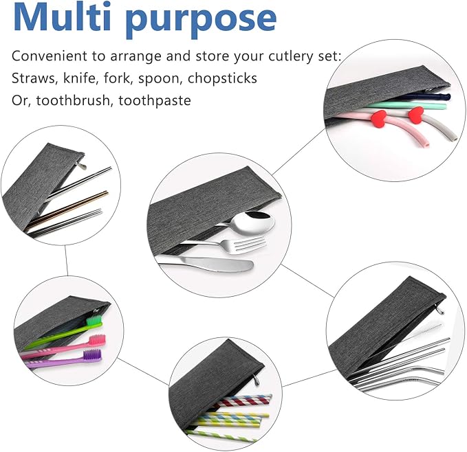 Chopsticks Carrying Case Reusable Chopsticks Pouch Travel Utensil Bag Chopsticks Sleeve Chopstick Holder Portable Flatware Case for Metal Chopsticks Light Sabers Chopsticks Disposable Chopsticks