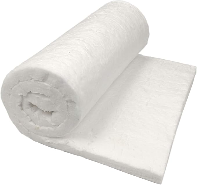 Ceramic Fiber Insulation, 1" Thick x 16" x 48", 2400F Fireproof Insulation Blanket, 3026E