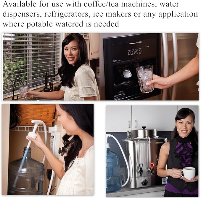 LIYUAN Bottle Water Dispensing System with Double Inlets 5 Gallon Water Jug Pump 5Gal Electric Water Dispenser Automatic Refrigerator Ice Maker Water Dispenser Pump for Home and Kitchen
