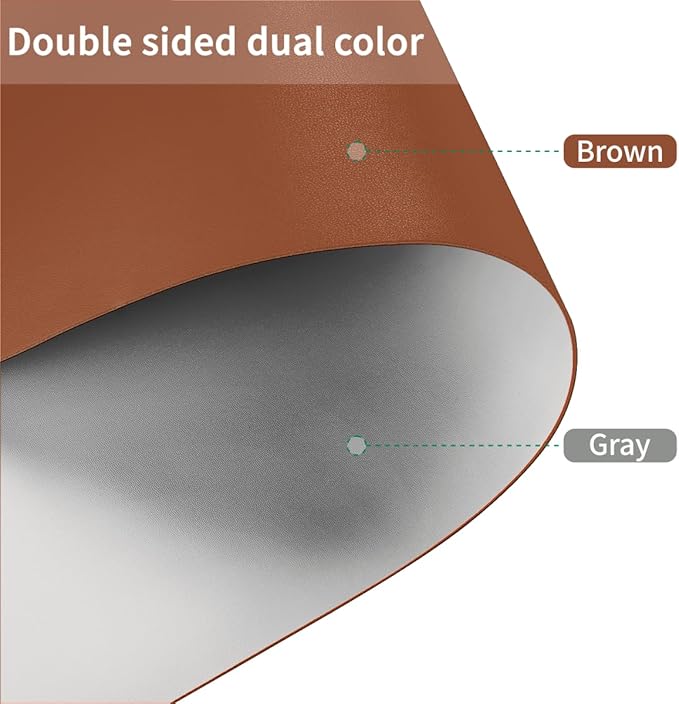 Dresser Cover Top - Can Be Used On Both Sides Waterproof and Easy to Clean Good Flatness Used for Dresser Table(Brown+Gray 16x72)