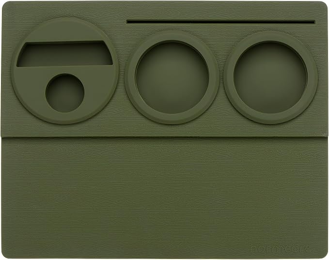 Normcore Espresso Tamping Mat, Silicone Tamper Mat, Espresso Accessories Tool for Baristas, Food Grade Non-Slip Silicone, 9.5 Inch x 7.5 Inch, Dark Green