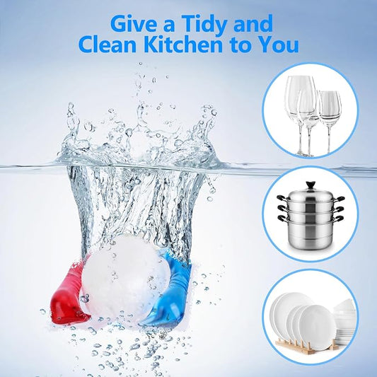 400 Count Dishwasher Pods, No Pre-Rinse Dishwasher Detergent Soap On Stain and Grease, Leaving a Virtually Spotless Shine,Dishwasher Detergent for Deep Cleaning