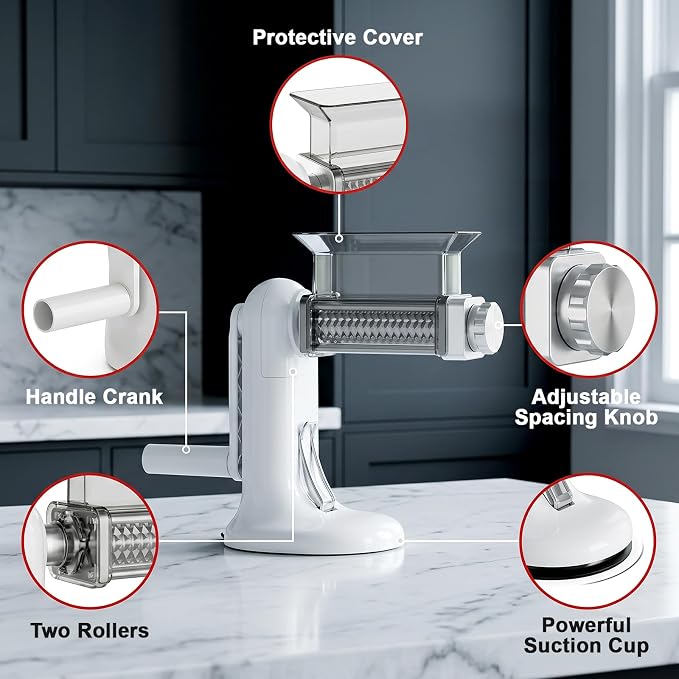 COFUN Manual Meat Tenderizer Tool with 3 Adjustable Spacing (10/12.5/15mm) | Transparent Protective Cover, Premium Metal Meat Tenderizer for Steak Beef Pork Lamb, for Marinating & Grilling, Removable
