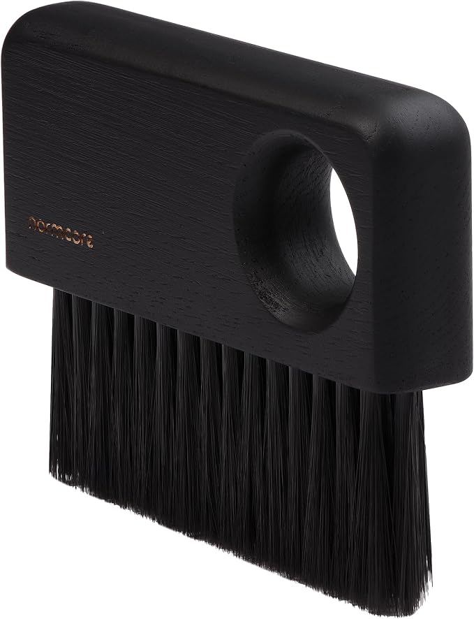 Normcore Coffee Cleaning Brush, Barista Bench Brush for Espresso Machine, Grinder, and Countertop, Compact Coffee Cleaning Tool for Home or Cafe Baristas, American Black Oak Wood Handle