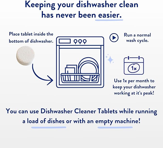 The Clean People Dishwasher Cleaner - Dishwasher Cleaner Tablets for Removing Limescale, Mineral Buildup, Grease & Odors - 6 Count, Citrus Scent