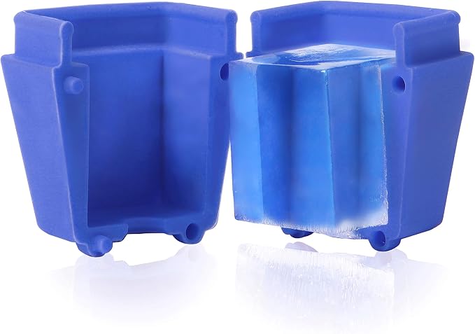 Dexas ice•ology Silicone Clear Ice Maker for Craft Cocktail Ice, 8 Count Cube Tray