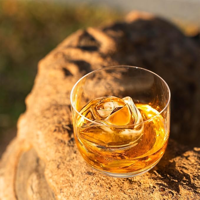 GLAZER mini, Clear Rose Ice Cube Mold Maker for Whiskey