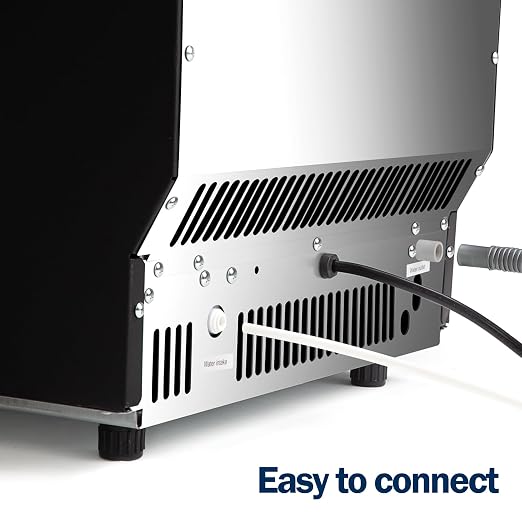EUHOMY Commercial Ice Maker Machine, 150lbs/24H Stainless Steel Under Counter ice Machine with 33lbs Ice Storage Capacity, Freestanding Ice Maker