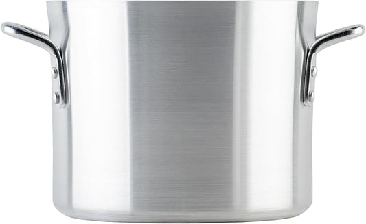 Winco 8 qt Elemental, Aluminum Stock Pot | Great for Stocks, Soups, Pasta and Batch Cooking